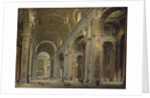 Interior of the Basilica of Saint Peter in Rome, 1750s by Anonymous