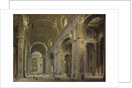 Interior of the Basilica of Saint Peter in Rome, 1750s by Anonymous