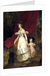 Portrait of Grand Duchess Elena Pavlovna of Russia with her daughter Maria, 1830 by Anonymous