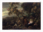Rest on the Flight into Egypt, 17th century. by Nicolaes Berchem