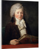 Portrait of a Young Man holding a Folder with Drawings, 1791. by Francois-Andre Vincent