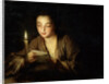 Girl with a Candle, late 17th or early 18th century. by Jean-Baptiste Santerre
