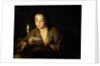 Girl with a Candle, late 17th or early 18th century. by Jean-Baptiste Santerre