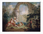 Turkish Pasha and Odalisque, late 18th or early 19th century.. by Jean-Baptiste Hilair