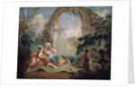 Turkish Pasha and Odalisque, late 18th or early 19th century.. by Jean-Baptiste Hilair