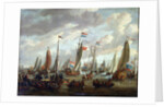Tsar Peter I visiting England in January 1698, early 18th century by Abraham Storck