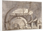 Stage design for a theatre play, 1800s. by Pietro Gonzaga