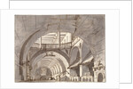 Stage design for a theatre play, 1800s. by Pietro Gonzaga
