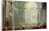 Interior of the Basilica of Saint Peter in Rome, 18th century. by Giovanni Paolo Panini