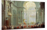 Interior of the Basilica of Saint Peter in Rome, 18th century. by Giovanni Paolo Panini