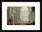 Interior of the Basilica of Saint Peter in Rome, 18th century. by Giovanni Paolo Panini