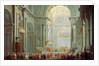 Interior of the Basilica of Saint Peter in Rome, 18th century. by Giovanni Paolo Panini