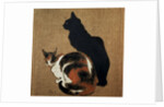 Two Cats by Theophile Alexandre Steinlen