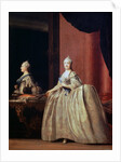 Empress Catherine II before the Mirror, 1779. by Vigilius Erichsen