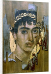 Portrait of a youth in a gold wreath, Fayum mummy portrait, Romano-Egyptian, early 2nd century by Unknown