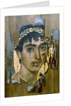 Portrait of a youth in a gold wreath, Fayum mummy portrait, Romano-Egyptian, early 2nd century by Unknown
