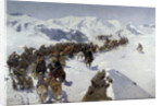 Count Argutinsky Crossing the Caucasian Range, 1892 by Franz Roubaud