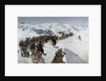 Count Argutinsky Crossing the Caucasian Range, 1892 by Franz Roubaud