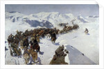 Count Argutinsky Crossing the Caucasian Range, 1892 by Franz Roubaud