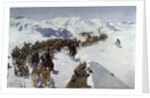 Count Argutinsky Crossing the Caucasian Range, 1892 by Franz Roubaud