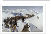 Count Argutinsky Crossing the Caucasian Range, 1892 by Franz Roubaud