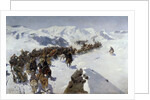 Count Argutinsky Crossing the Caucasian Range, 1892 by Franz Roubaud