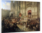 Ceremonial Reception of Field Marshal Alexander Suvorov in Milan in April 1799, 1850s by Adolf Jossifovich Charlemagne