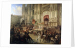 Ceremonial Reception of Field Marshal Alexander Suvorov in Milan in April 1799, 1850s by Adolf Jossifovich Charlemagne