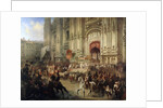 Ceremonial Reception of Field Marshal Alexander Suvorov in Milan in April 1799, 1850s by Adolf Jossifovich Charlemagne