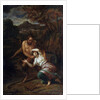 Pan and the Nymph Syrinx, 17th century by Sébastien Bourdon