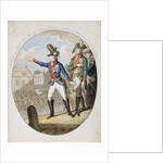 Russian Field Marshal Alexander Suvorov inspecting troops, c1794 by Anonymous