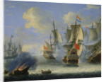 A Sea Battle, late 17th or 18th century. by Adam Silo