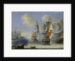 A Sea Battle, late 17th or 18th century. by Adam Silo