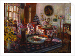Interior in the Manor House Brasovo, 1912. by Stanislav Julianovic Zukovskij