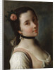 A Girl with a Rose, mid 18th century by Pietro Rotari
