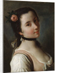 A Girl with a Rose, mid 18th century by Pietro Rotari