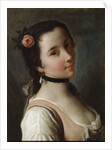 A Girl with a Rose, mid 18th century by Pietro Rotari
