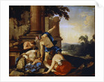 Mercury Giving the Child Bacchus to the Nymphs of Nysa, 1638. by Laurent de la Hyre