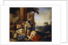 Mercury Giving the Child Bacchus to the Nymphs of Nysa, 1638. by Laurent de la Hyre