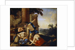 Mercury Giving the Child Bacchus to the Nymphs of Nysa, 1638. by Laurent de la Hyre