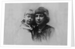 Marina Tsvetaeva with daughter Ariadne, 1916 by Anonymous