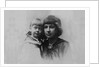 Marina Tsvetaeva with daughter Ariadne, 1916 by Anonymous