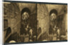 Via Dolorosa, Jerusalem. Pilgrims at station of the Cross (Stereograph), 1913 by Anonymous