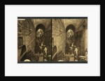 Via Dolorosa, Jerusalem. Pilgrims at station of the Cross (Stereograph), 1913 by Anonymous