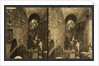 Via Dolorosa, Jerusalem. Pilgrims at station of the Cross (Stereograph), 1913 by Anonymous
