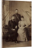 Emperor Nicholas II with Grand Duke Alexander Mikhailovich of Russia and his wife, Grand Duchess Xenia Alexandrovna of Russia, 1894 by Anonymous