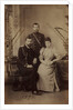 Emperor Nicholas II with Grand Duke Alexander Mikhailovich of Russia and his wife, Grand Duchess Xenia Alexandrovna of Russia, 1894 by Anonymous