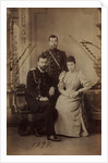 Emperor Nicholas II with Grand Duke Alexander Mikhailovich of Russia and his wife, Grand Duchess Xenia Alexandrovna of Russia, 1894 by Anonymous
