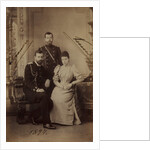 Emperor Nicholas II with Grand Duke Alexander Mikhailovich of Russia and his wife, Grand Duchess Xenia Alexandrovna of Russia, 1894 by Anonymous