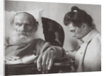 The Sick Leo Tolstoy with daughter Tatyana in Gaspra on the Crimea, 1902 by Anonymous
